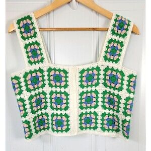 NWT Sunday Stevens Crochet Tank Top Size M/L